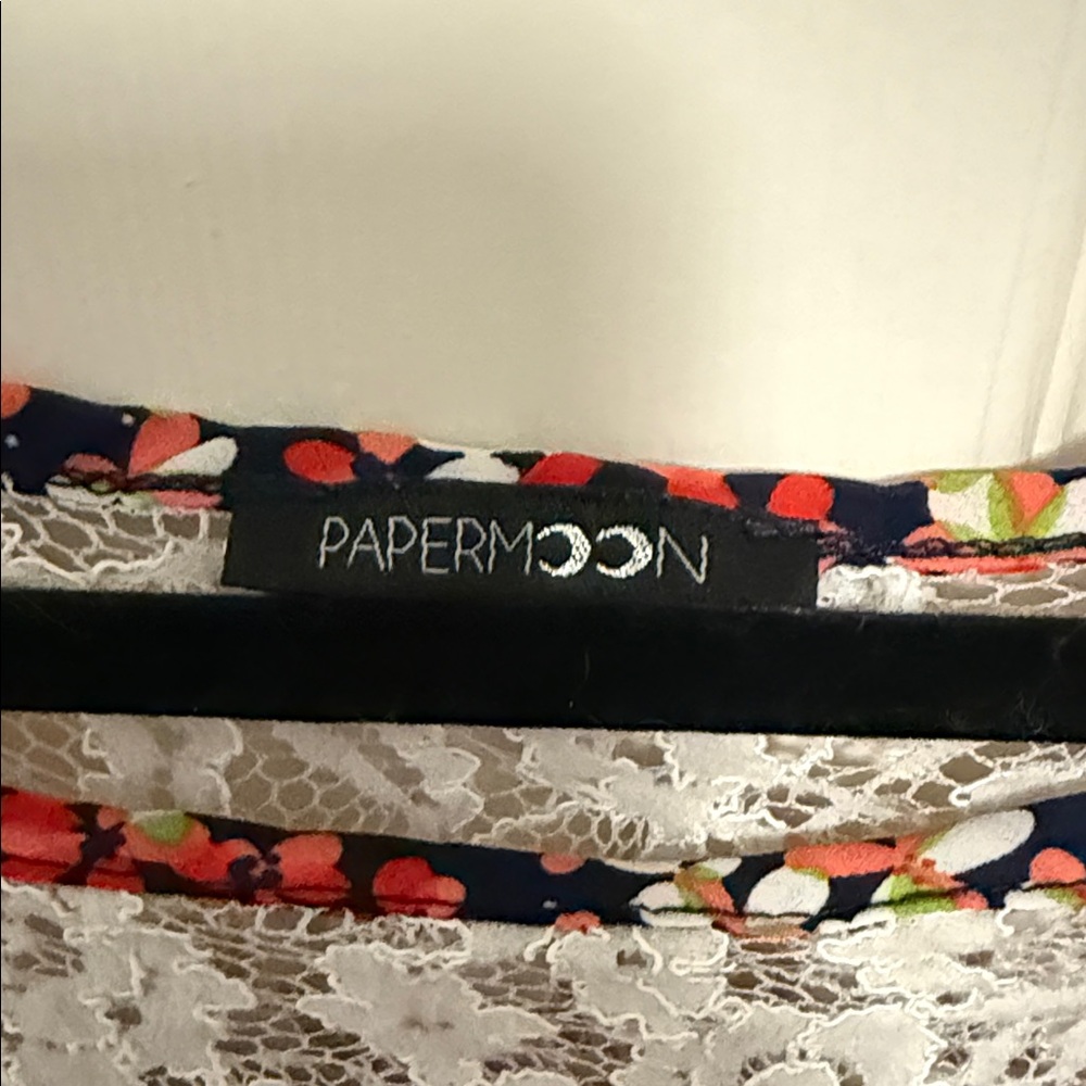 Papermoon Navy Floral Lace Blouse - Picture 2 of 3